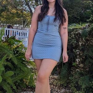 Stylish Blue Mini Dress